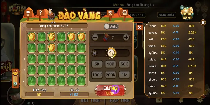 Các Mẹo Hay Khi Chơi Cược Đào Vàng Tại iwin