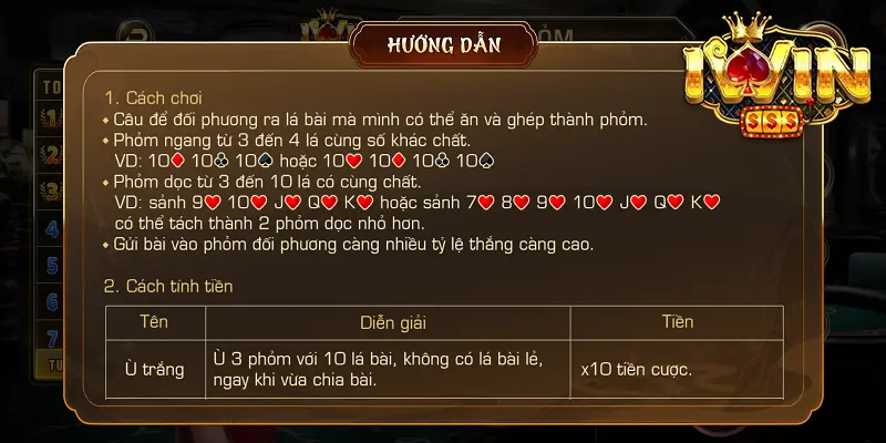 Tính điểm khi kết thúc ván bài