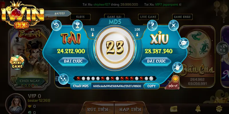 Tài Xỉu Md5 Tại Nhà Cái iwin
