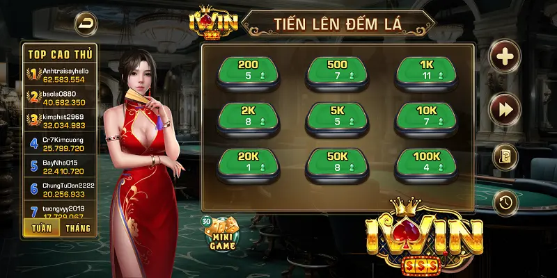 Tiến Lên Đếm Lá Tại iwin